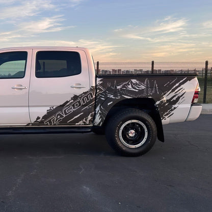 Tacoma Truck Decal Graphic Sticker. Mountain Off-Road Outlander. #7112-Sup