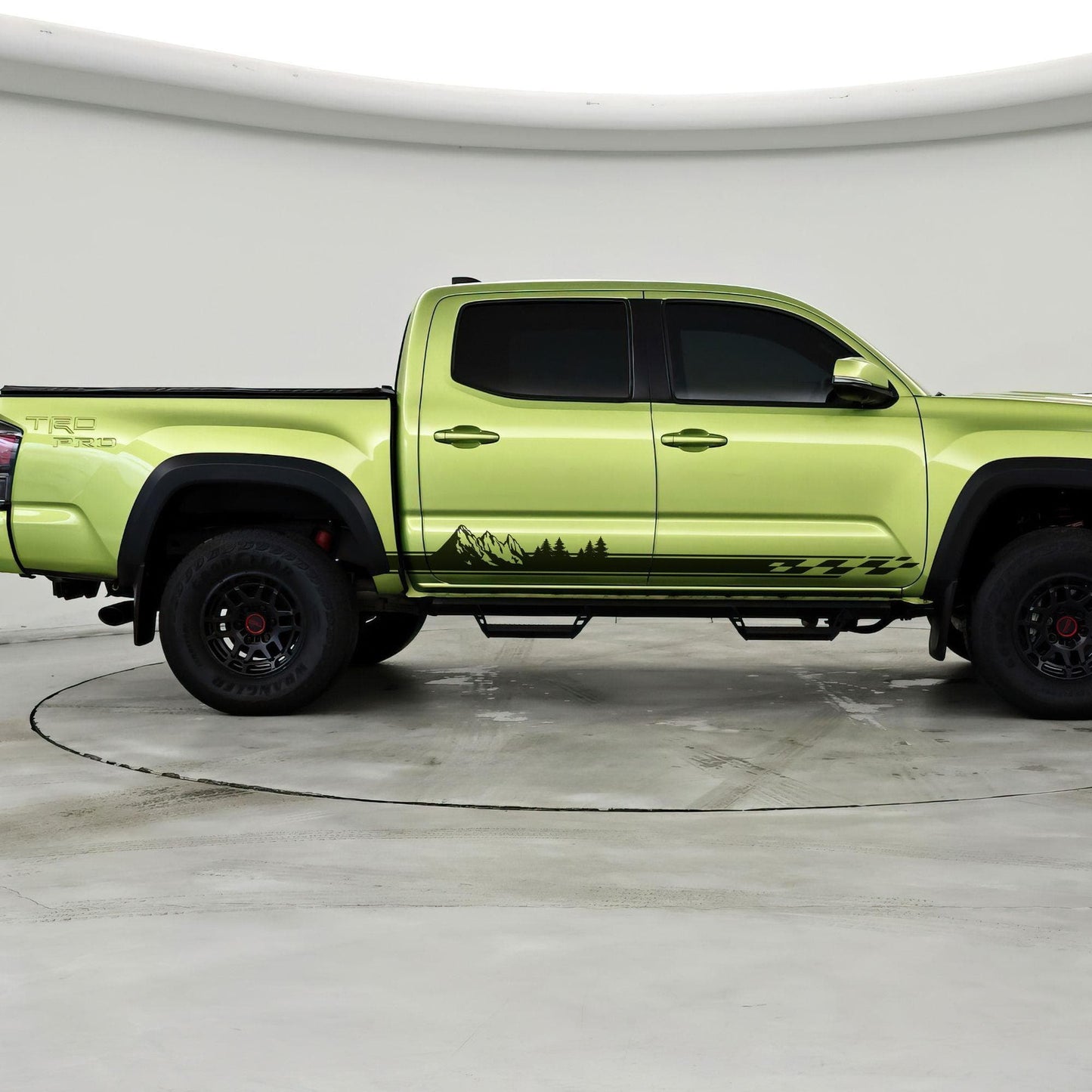 Checker Flag Truck Decal Sticker. Overland Mountain Theme. #6816