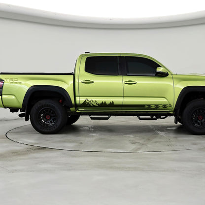 Checker Flag Truck Decal Sticker. Overland Mountain Theme. #6816