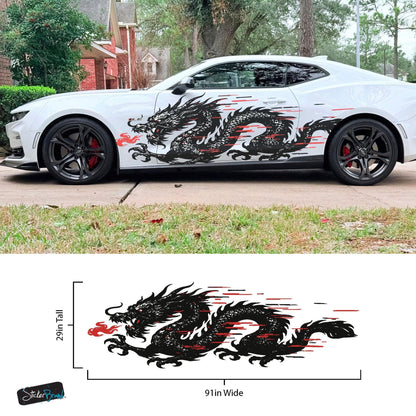 Dragon Graphic Decal Sticker for Car / Truck. Universal Fit. #6997