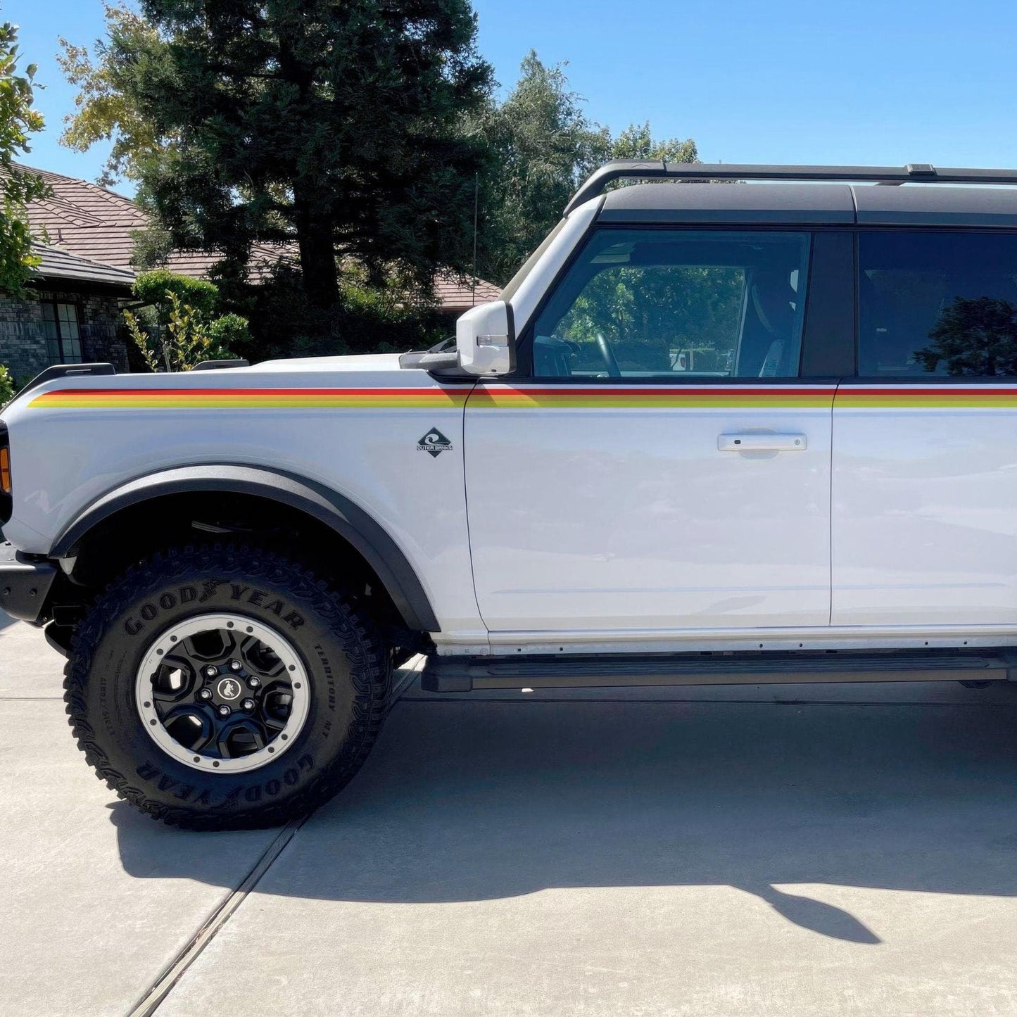 3 Color Stripes Bronco Decal Sticker. #6953
