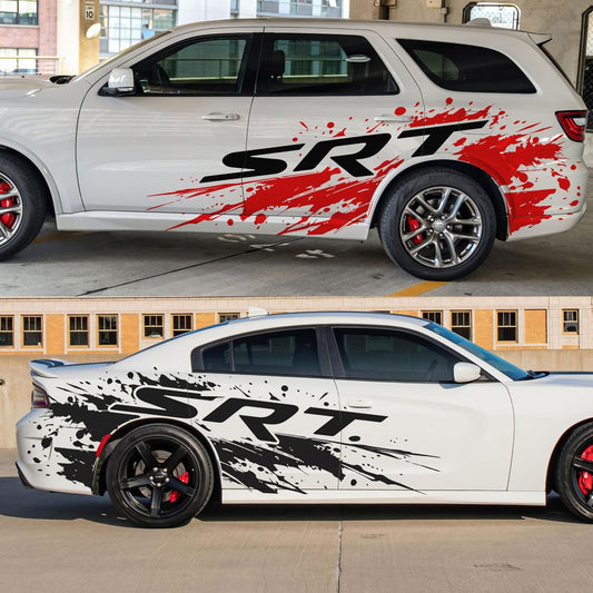 SRT Splatter Car Decal. For Challenger, Charger, Durango. Mopar. #7086-Sup