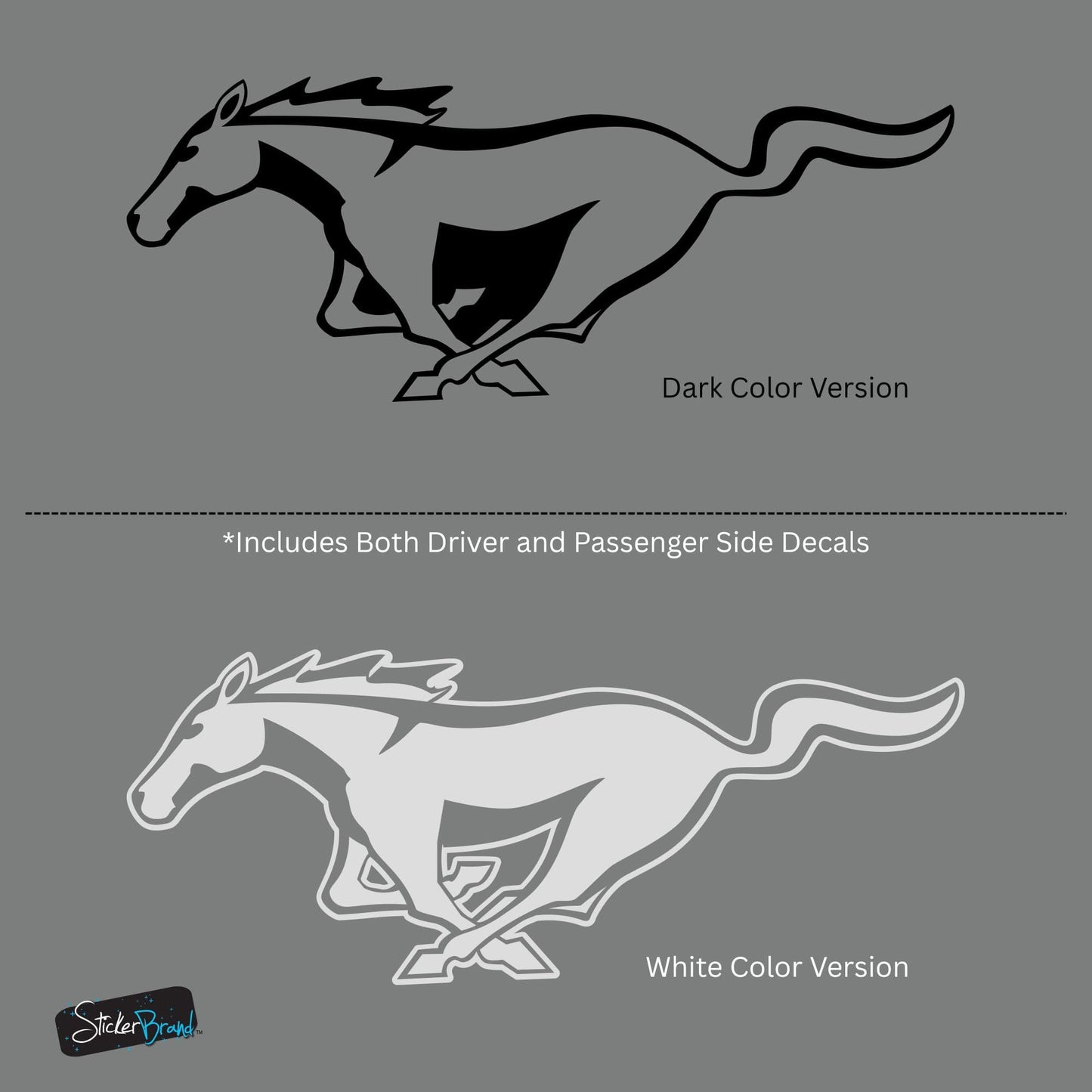 Mustang Horse Graphic Decal for Mustang Car, Mustang Mach-E. #7096-Sup