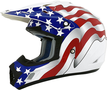 AFX FX-17 Helmet - Flag - White - Large 0110-2377