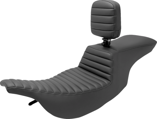 SADDLEMEN Tour Step Up Seat - Rider Backrest - Tuck-n-Roll - FL '97-'07 897-07-191BR