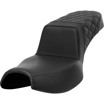 SADDLEMEN Step-Up Seat - Rear Lattice Stitch - Extended Reach - Challenger '20-'24 I20-06E-173