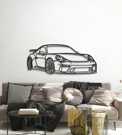 911 GT3 Model 991 Perspective Metal Car Wall Art - MT0852