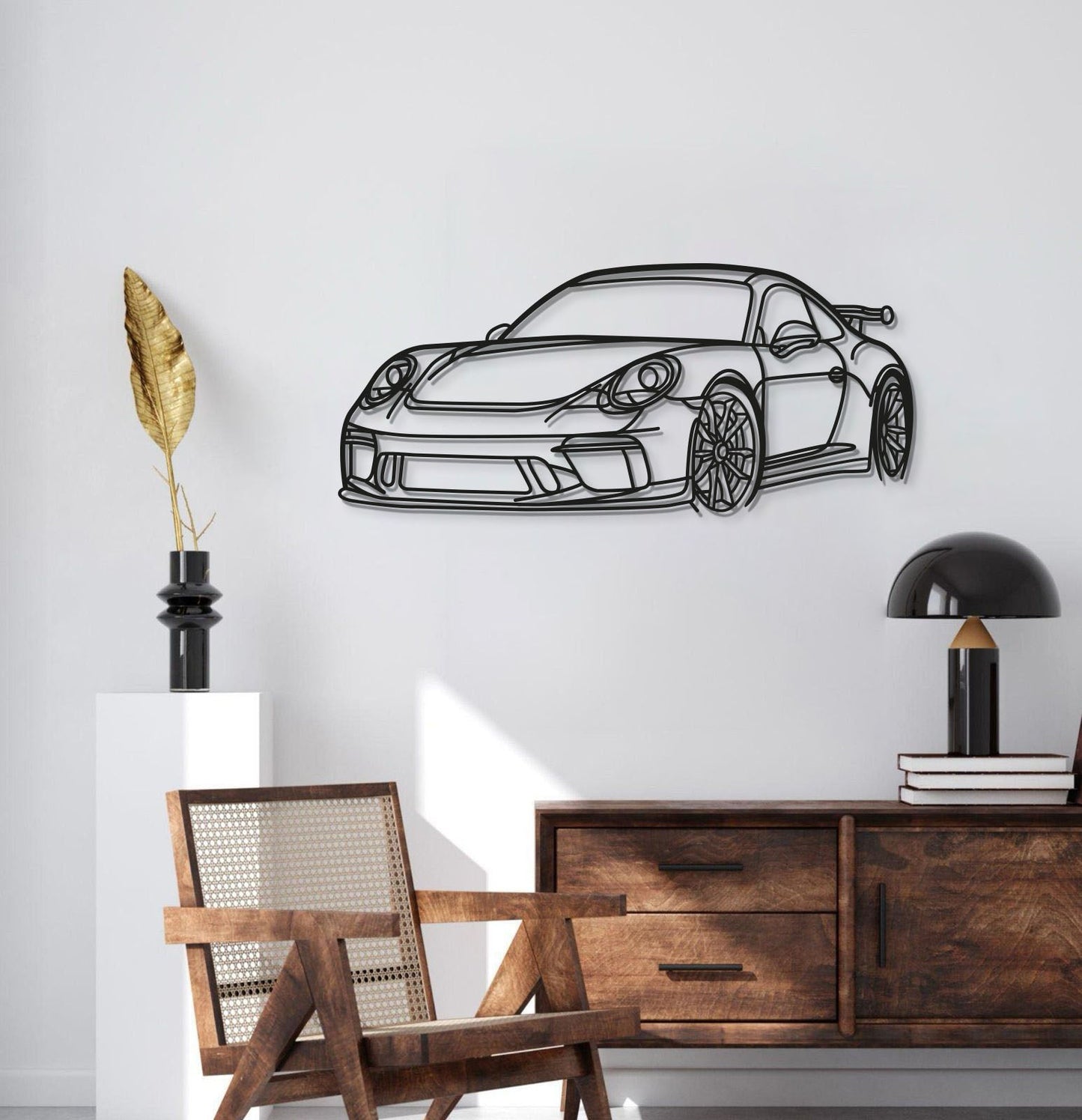911 GT3 Model 991 Perspective Metal Car Wall Art - MT0852