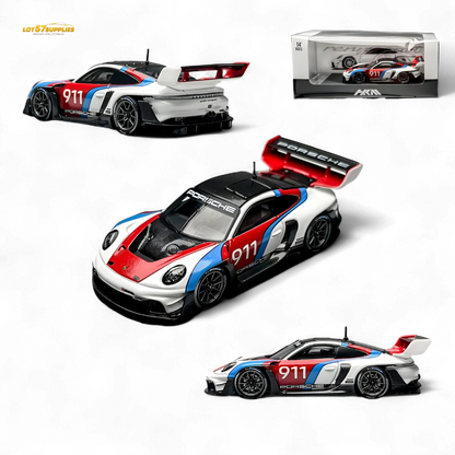 HKM Model Porsche 911 (992) GT3 R Rennsport White #911 1:64