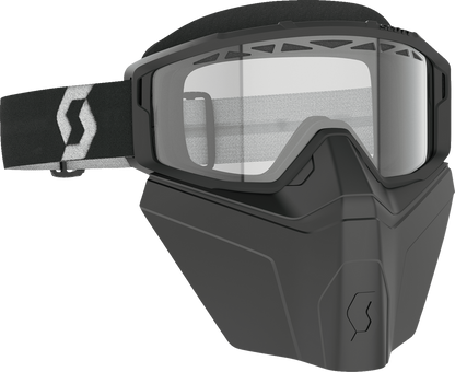 SCOTT Primal Safari Facemask Snow Goggle - Black/White - Clear 278608-1007043