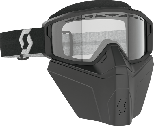 SCOTT Primal Safari Facemask Snow Goggle - Black/White - Clear 278608-1007043