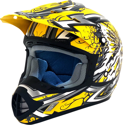 AFX FX-17 Helmet - Butterfly - Matte Yellow - Small 0110-7132