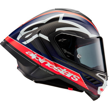 ALPINESTARS Supertech R10 Helmet - Team - Matte Black/Carbon Red Fluo/Blue - XS 8200224-1383-XS