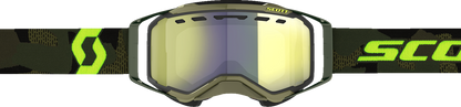 SCOTT Prospect Snow Cross Goggle - Khaki Green/Neon Yellow - Enhancer Yellow Chrome 272846-7701335