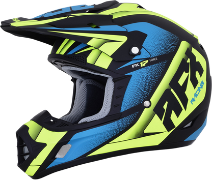 AFX FX-17 Helmet - Force - Matte Black/Green/Blue - 2XL 0110-5218