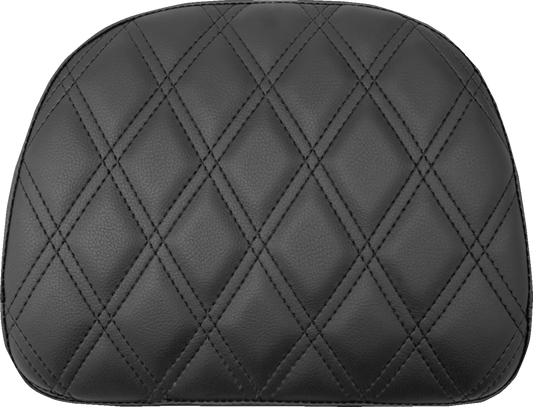 SADDLEMEN Touring Sissy Bar Pad - Black - Lattice Stitch - Indian '14-'22 61143
