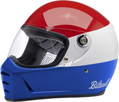 BILTWELL Lane Splitter Helmet - Gloss Podium Red/White/Blue - Large 1004-549-104