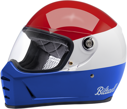 BILTWELL Lane Splitter Helmet - Gloss Podium Red/White/Blue - Medium 1004-549-103
