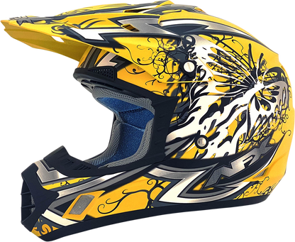 AFX FX-17 Helmet - Butterfly - Matte Yellow - XS 0110-7131