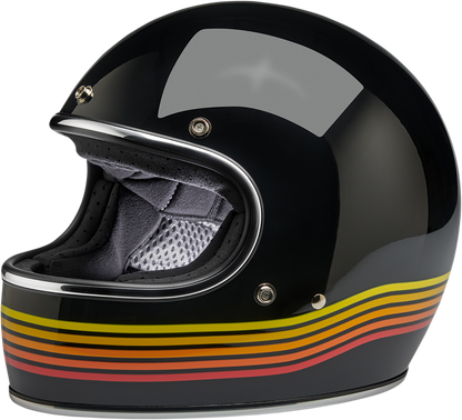 BILTWELL Gringo Helmet - Gloss Black Spectrum - Small 1002-536-102