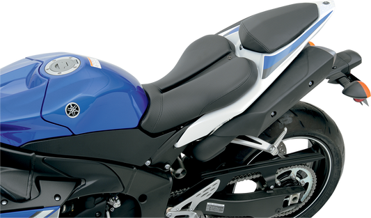 SADDLEMEN Gel Channel Track Carbon Fiber Sport Seat - Black - R1 0810-Y105