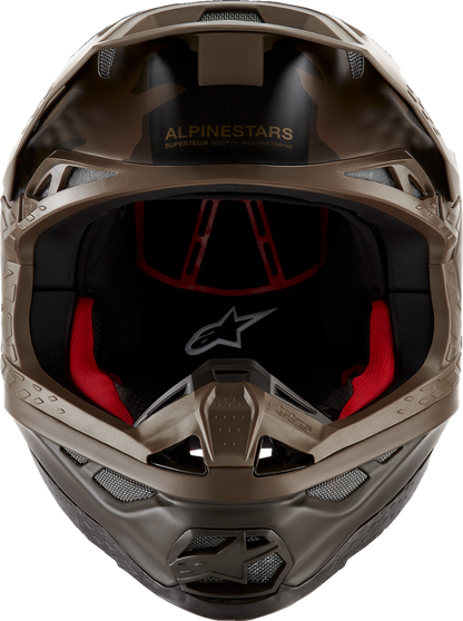 ALPINESTARS Supertech M10 Helmet - Squad - MIPS® - Dark Brown/Gold - Large 8302823-839-LG