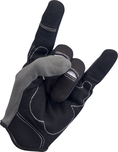 BILTWELL Moto Gloves - Gray/Black - Medium 1501-1101-003