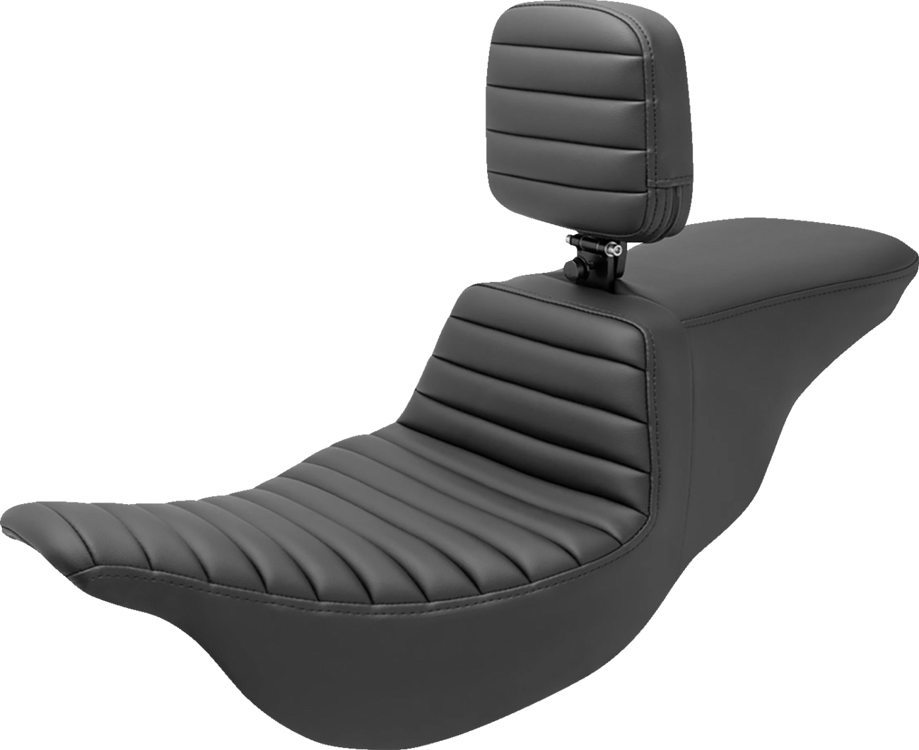 SADDLEMEN Tour Step Up Seat - Rider Backrest - Tuck-n-Roll - FL '08-'22 808-07B-191BR
