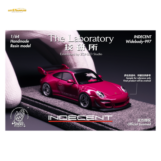 (Pre-Order) The Laboratory x ZONZO Porsche 997 Indecent - Ruby Star Pink 1:64