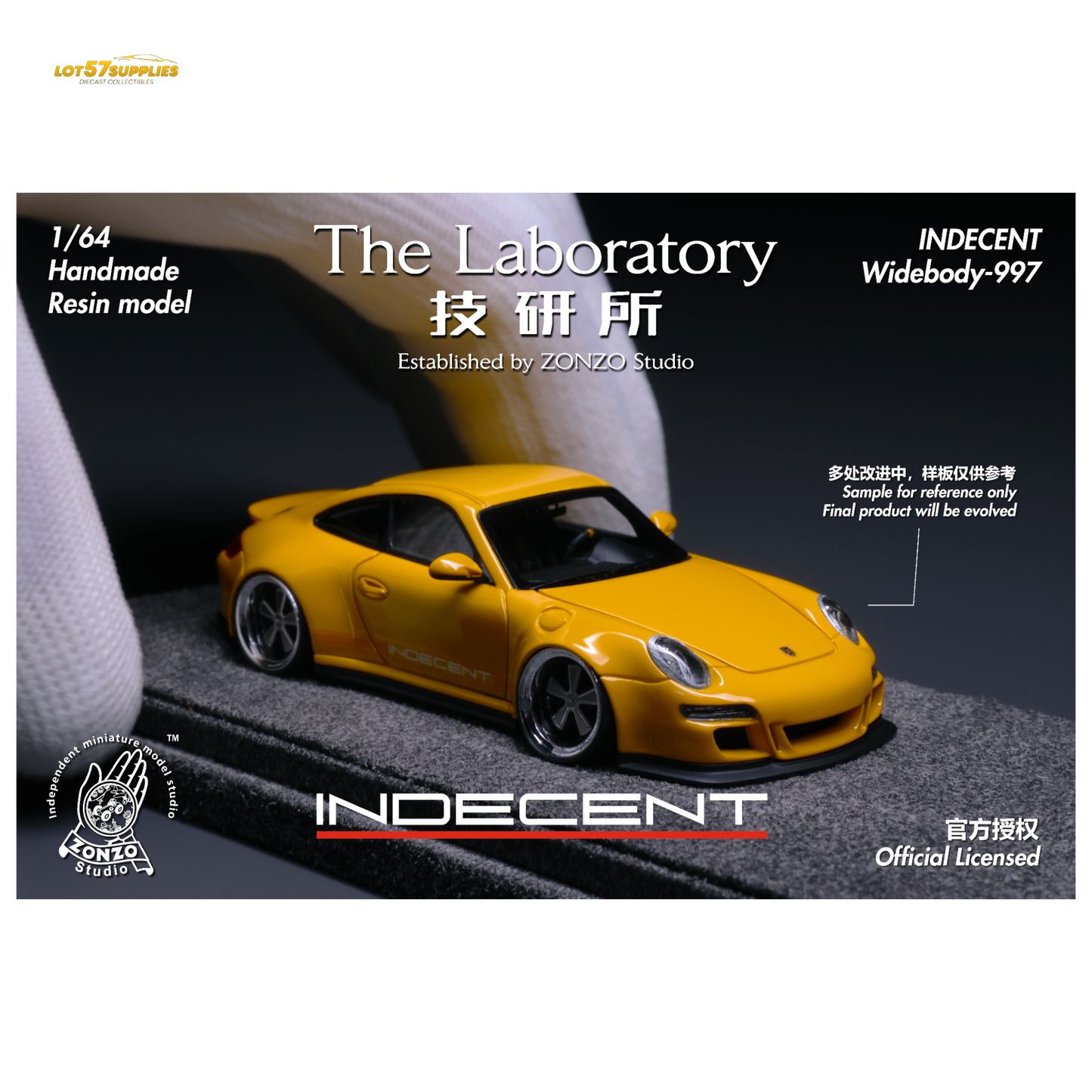 (Pre-Order) The Laboratory x ZONZO Porsche 997 Indecent - Racing Yellow 1:64