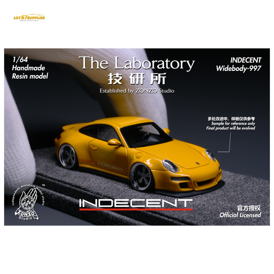 (Pre-Order) The Laboratory x ZONZO Porsche 997 Indecent - Racing Yellow 1:64