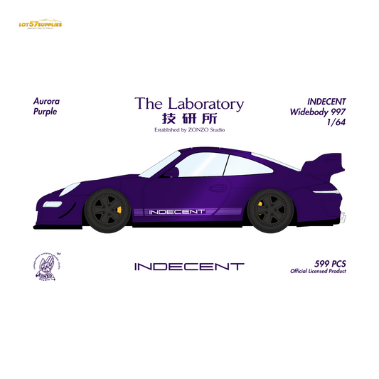 (Pre-Order) The Laboratory x ZONZO Porsche 997 Indecent - Aurora Purple 1:64