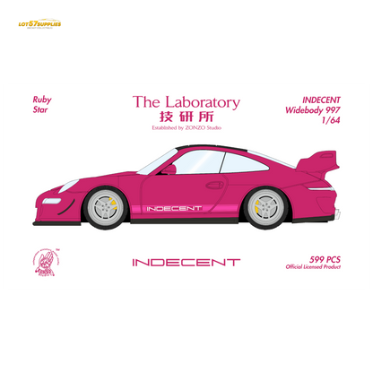 (Pre-Order) The Laboratory x ZONZO Porsche 997 Indecent - Ruby Star Pink 1:64