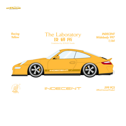 (Pre-Order) The Laboratory x ZONZO Porsche 997 Indecent - Racing Yellow 1:64