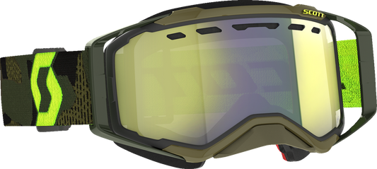 SCOTT Prospect Snow Cross Goggle - Khaki Green/Neon Yellow - Enhancer Yellow Chrome 272846-7701335