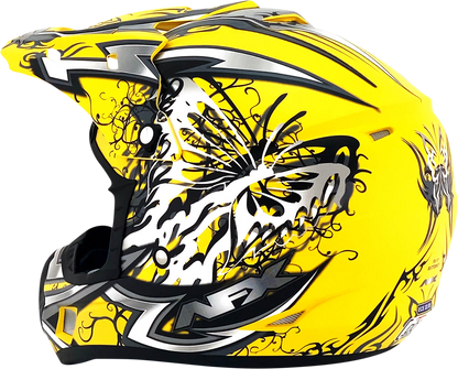 AFX FX-17 Helmet - Butterfly - Matte Yellow - Large 0110-7134