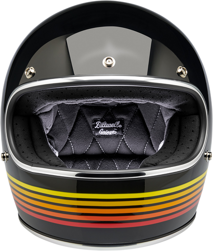 BILTWELL Gringo Helmet - Gloss Black Spectrum - Small 1002-536-102