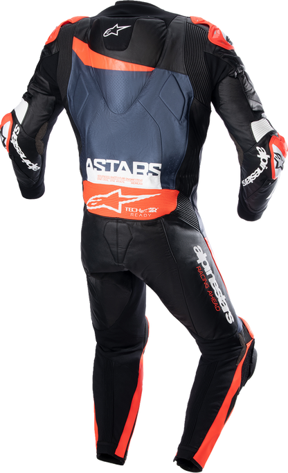 ALPINESTARS GP Plus v4 Leather Suit - Black/Red Fluo/Blue - US 38 / EU 48 3150523135748