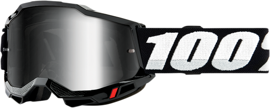100% Accuri 2 Goggles - Black - Silver Mirror 50014-00001