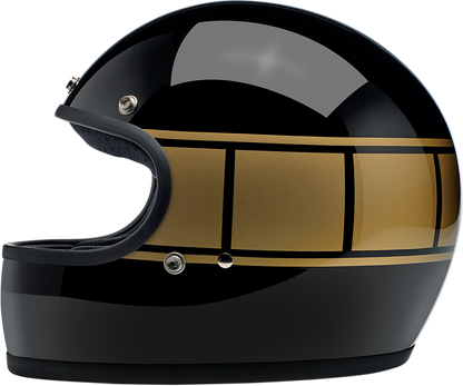 BILTWELL Gringo Helmet - Gloss Black Holeshot - XS 1002-527-101