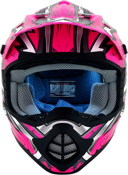 AFX FX-17 Helmet - Butterfly - Matte Hot Pink - Large 0110-7109