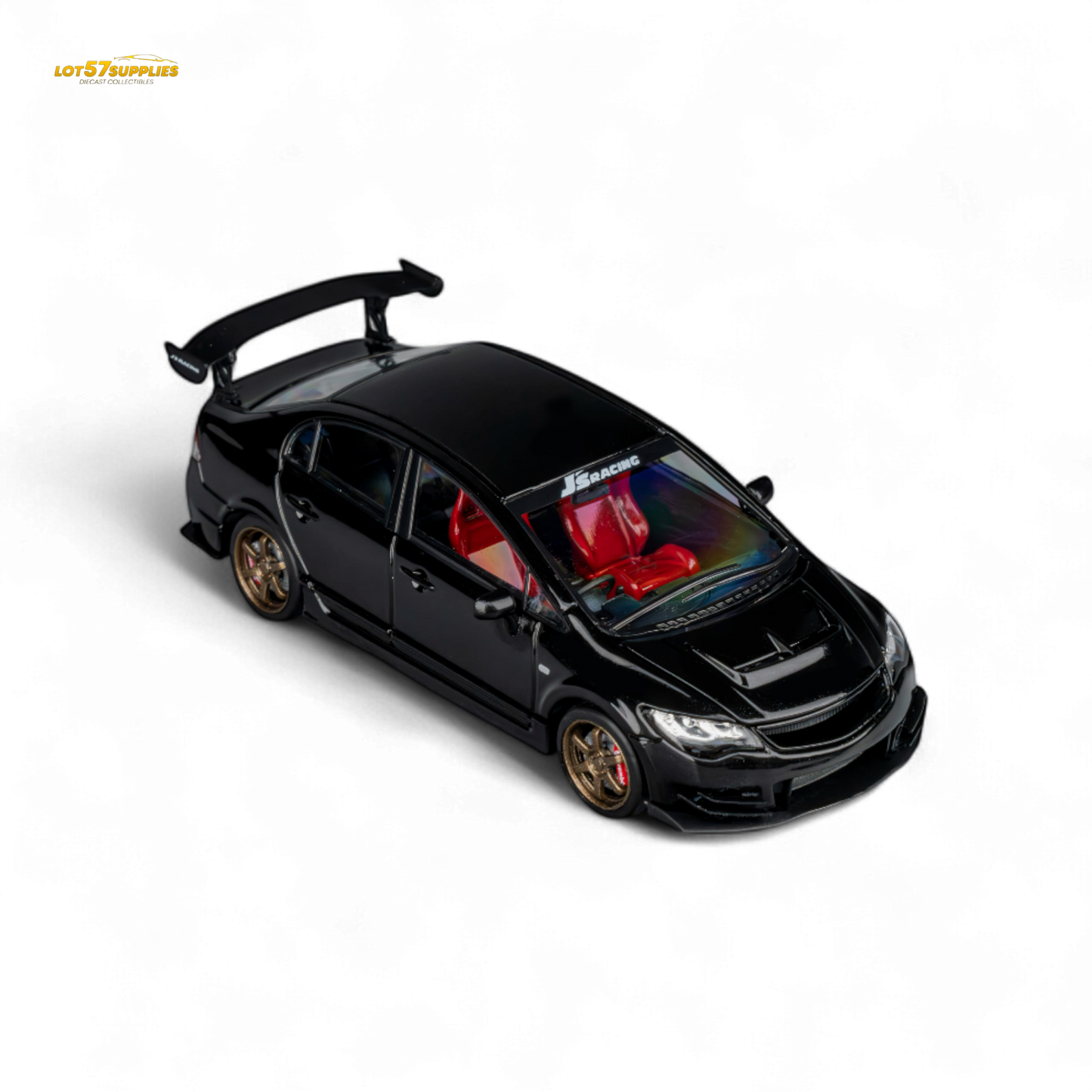 (Pre-Order) Microturbo Custom FD2 J'S Racing - Metallic Black 1:64