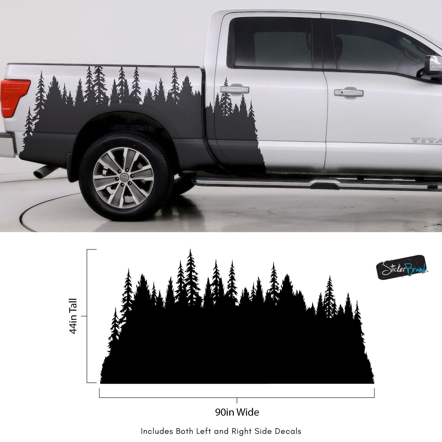 Forest Overland Sticker. Adventure Off Road Decal Sticker for Trucks. #6959