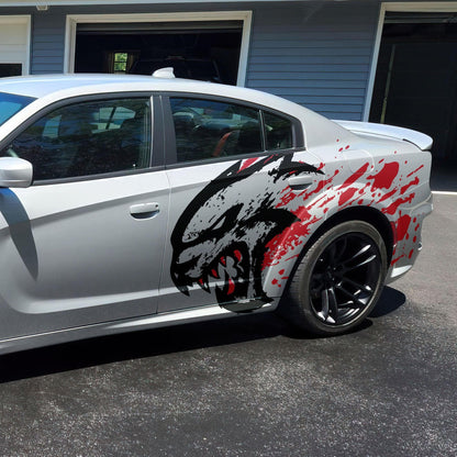 Hellcat Decal Sticker for Challenger, Charger, Durango SRT. Blood Splatter Car Decal. #6993