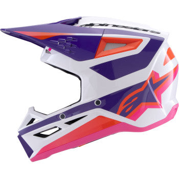 ALPINESTARS SM3 Helmet - Heat - Gloss White/Purple/Pink - 2XL 8301026-2052-XXL