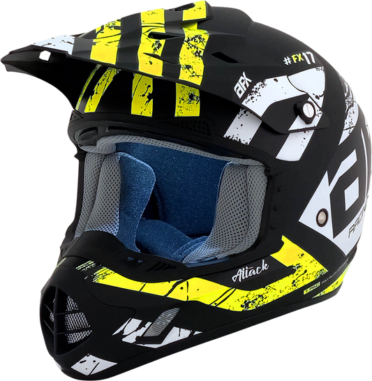 AFX FX-17Y Helmet - Attack - Matte Black/Hi-Vis Yellow - Medium 0111-1415