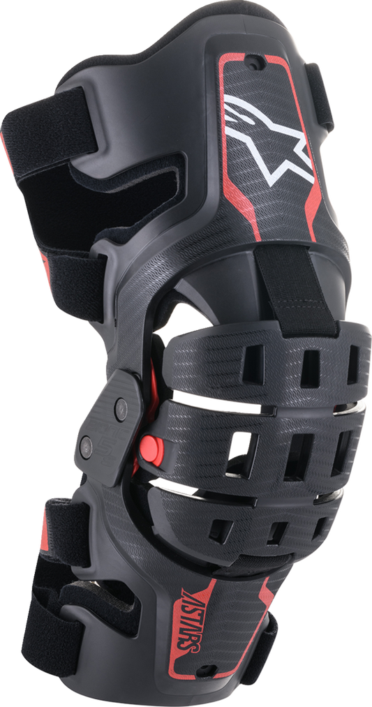 ALPINESTARS Youth Bionic 5S Knee Braces - Black/Red 6540520-13