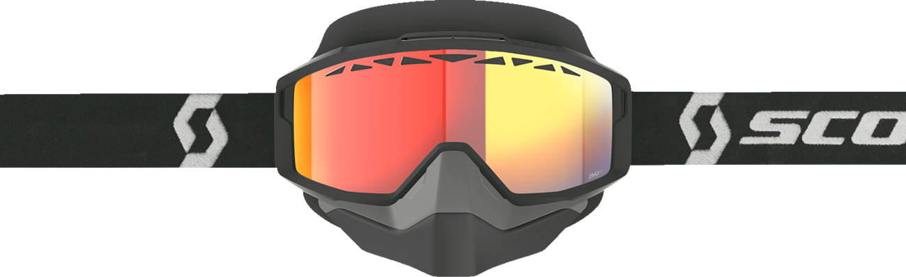 SCOTT Split OTG Snow Goggle - Light Sensitive - Black/White - Red Chrome 285542-1007341