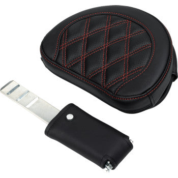 SADDLEMEN Roadsofa™ Seat - with Backrest - Red Stitch - FL '08-'23 A808-07R-182RED