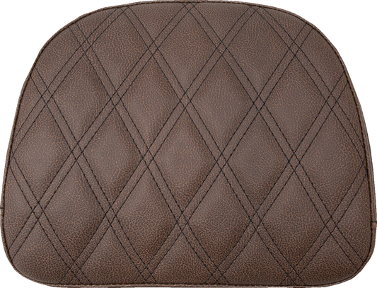 SADDLEMEN Touring Sissy Bar Pad - Brown - Lattice Stitch - Indian '14-'22 61145